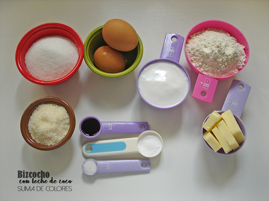 Bizcocho-leche-coco-ingredientes