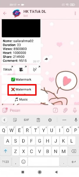 How to Save TikTok Videos Without Watermark Via Telegram 7