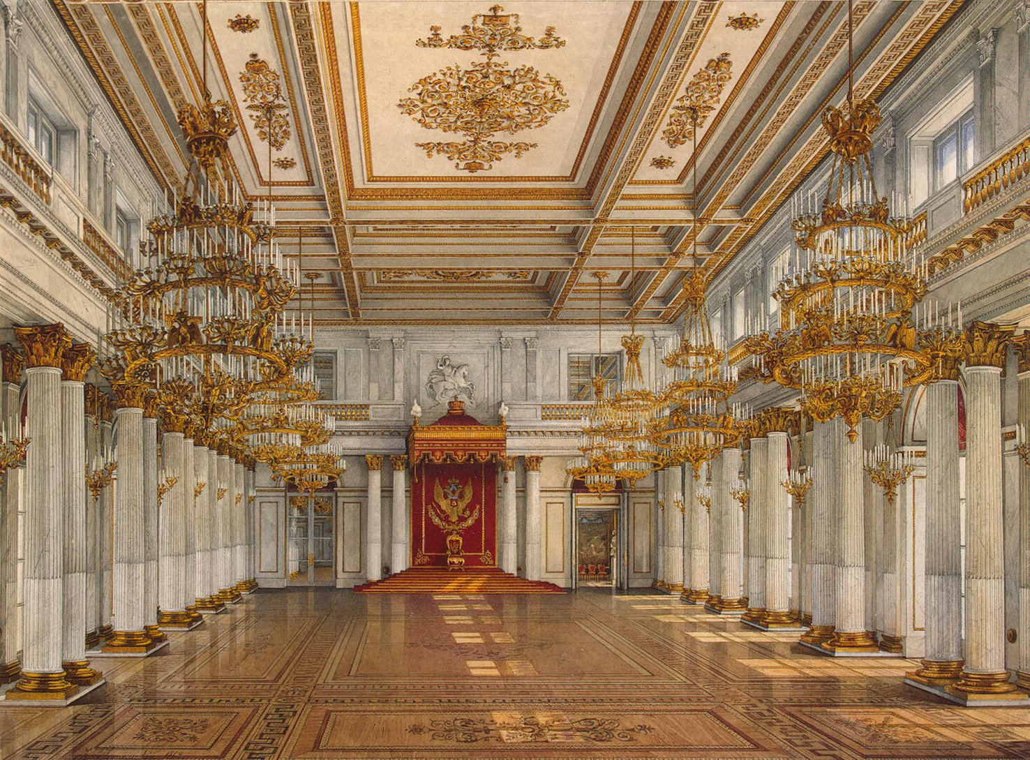 Interiors of the Winter Palace. The St George's Hall - Konstantin ...