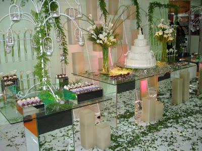 mesa para bolo de casamento