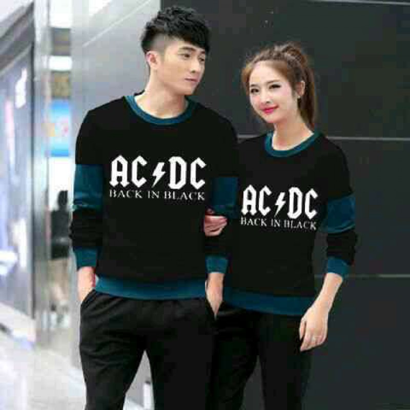 Jual Online Sweater ACDC Black Tosca Couple Murah Jakarta Bahan Babytery Terbaru Jual Online Sweater ACDC Black Tosca Couple Murah Jakarta Bahan Babytery Terbaru