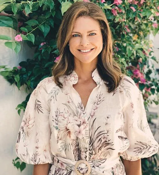 Princess Madeleine is wearing a new Zimmermann summer floral print mini dress to mark her 38th birthday