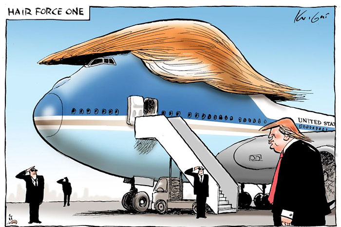 15+ Cartoonists Around The World Illustrate How They Feel About Trump Becoming President - Trump Caricature