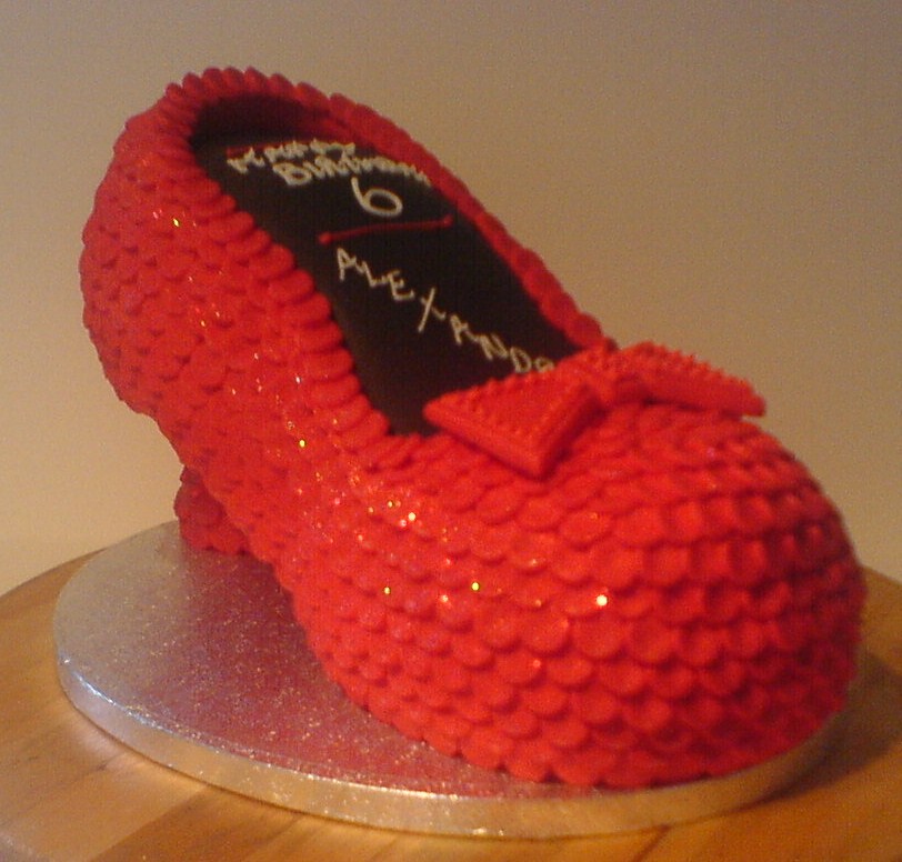 Cozzmic Cakes Ruby Slipper Cake