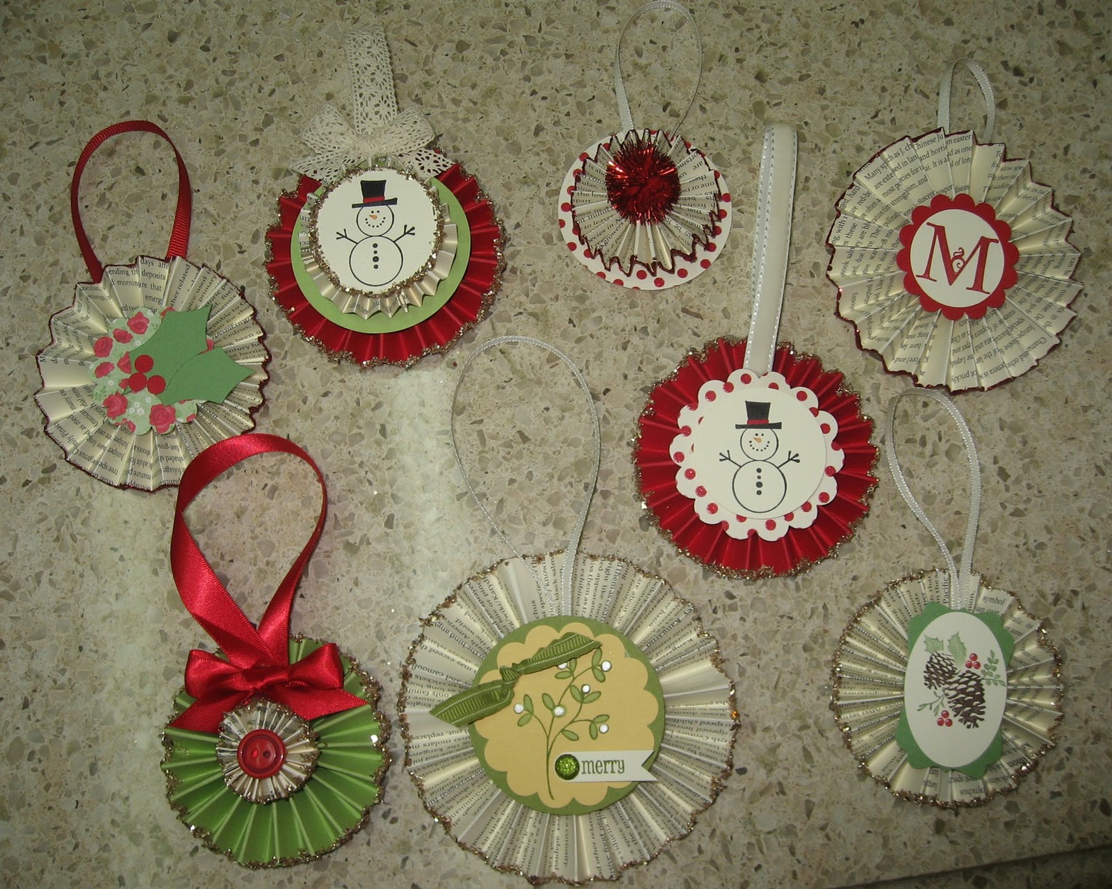 The Stampin' Bunny Folded Fan Ornaments