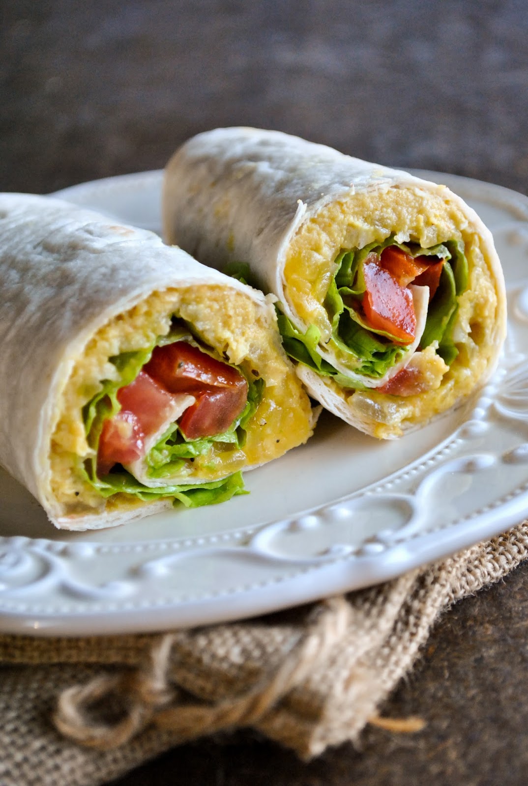 Pumpkin and hummus wraps VeganSandra