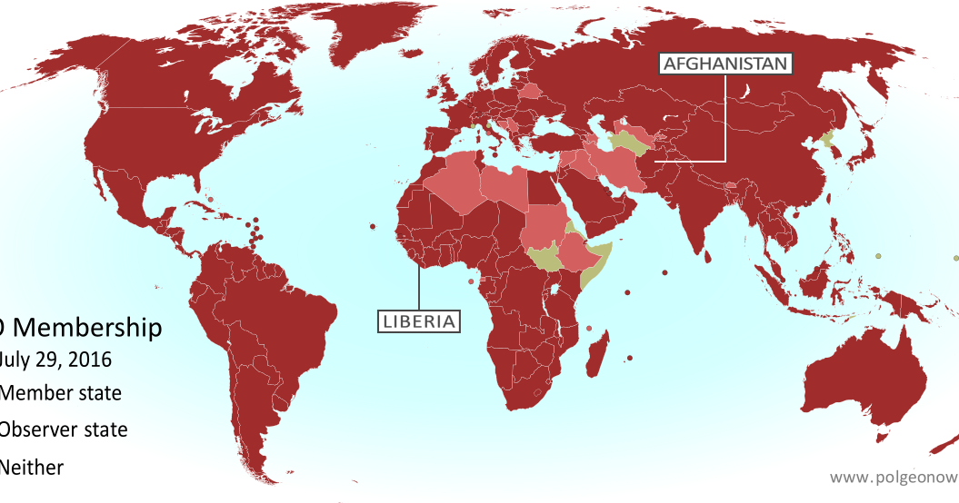 Map Liberia and Afghanistan Join WTO Political Geography Now