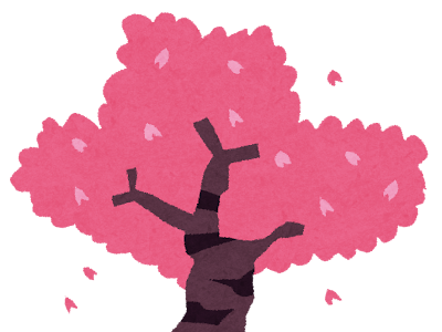 イラスト フリー かわいい 桜の 木 341564