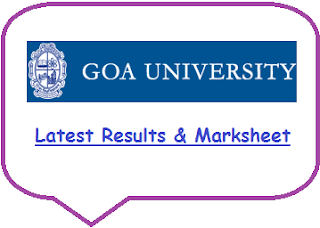 Goa University Results May June 2020