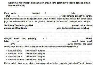 Download Contoh Surat Jual Beli Tanah Lengkap Siap Edit