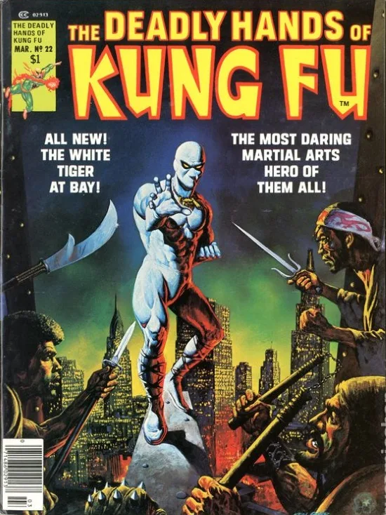 Portada de The Deadly Hands of Kung Fu #22, obra de Bob Larkin