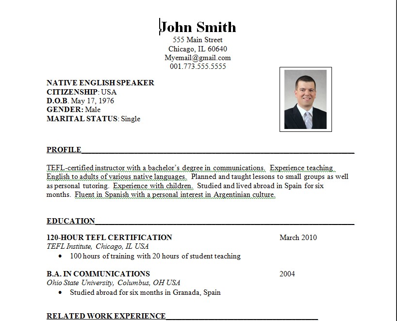 new resume formats