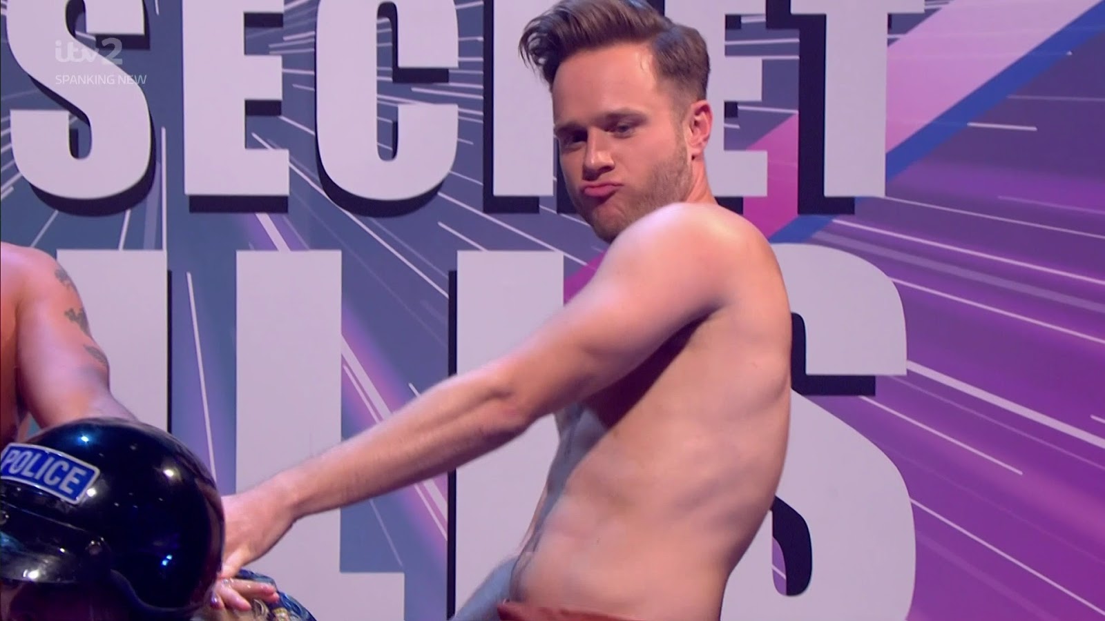 Olly Murs & Will Mellor stripping on Celebrity Juice.