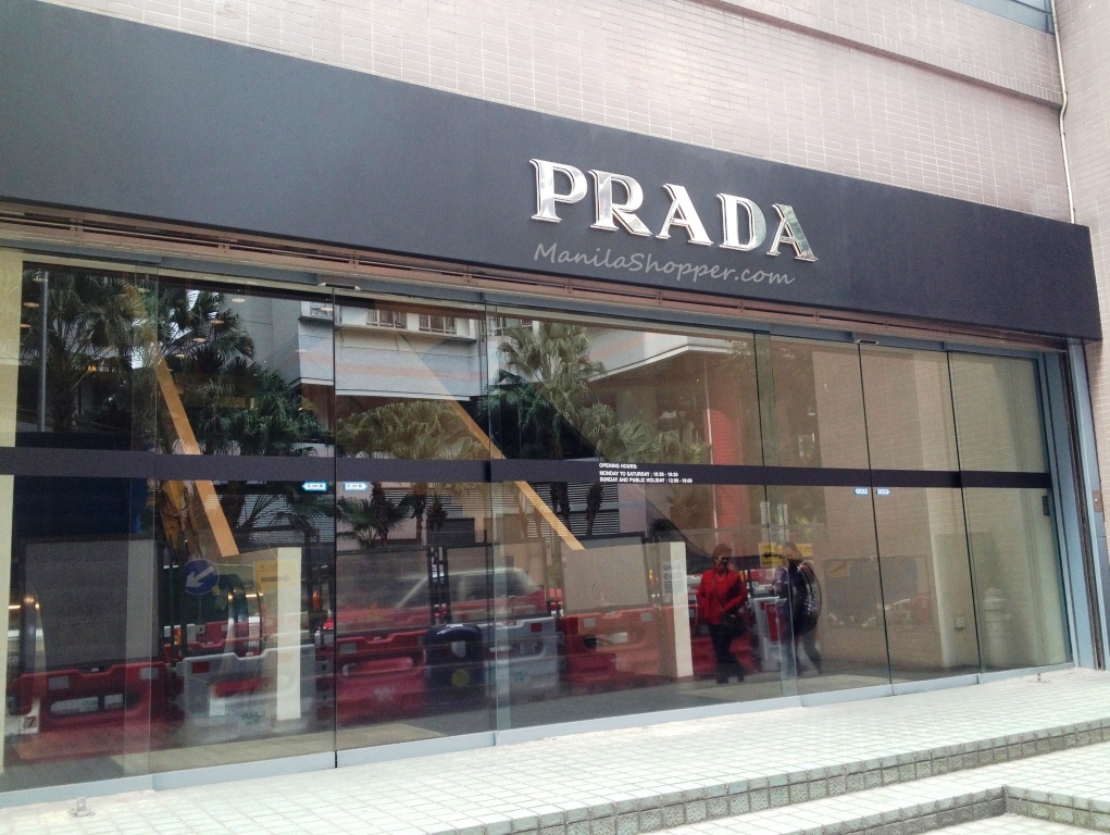 Manila Shopper: Prada Outlet Store at Space Outlet Marina Square Aberdeen Hong Kong