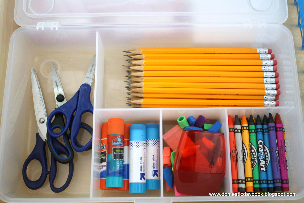 Organized Homework Drawer