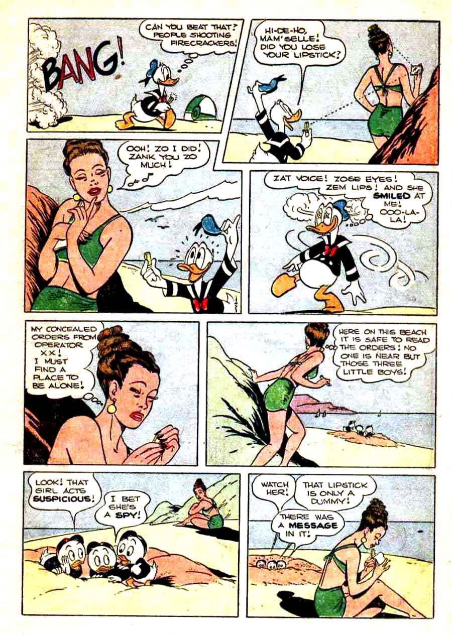 Donald Duck / Four Color Comics v2 #308 - Carl Barks 1940s dell disney comic book page art