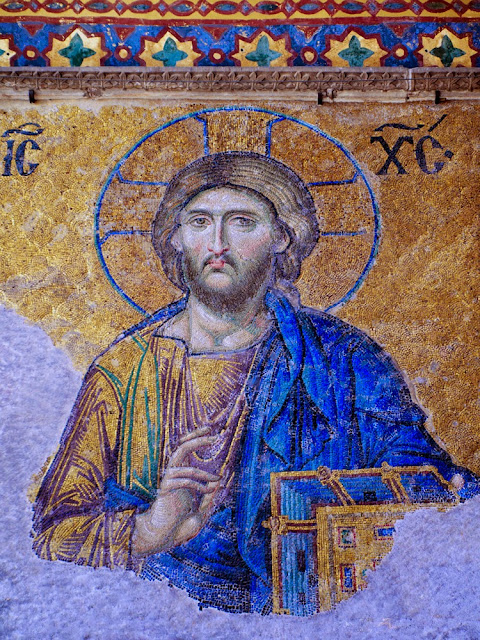Santa Sofía, Cristo, mosaico de la Déesis, por El Guisante Verde Project