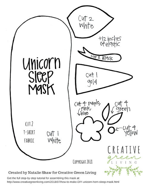 How to Make a Unicorn Horn Sleep Mask from a Recycled T-Shirt ...