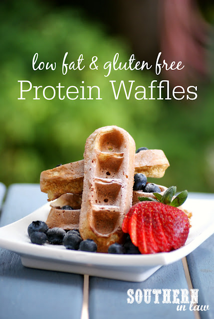 Gluten Free Protein Waffles Recipe - low fat, gluten free, healthy, clean eating, sugar free, dairy free, high protein