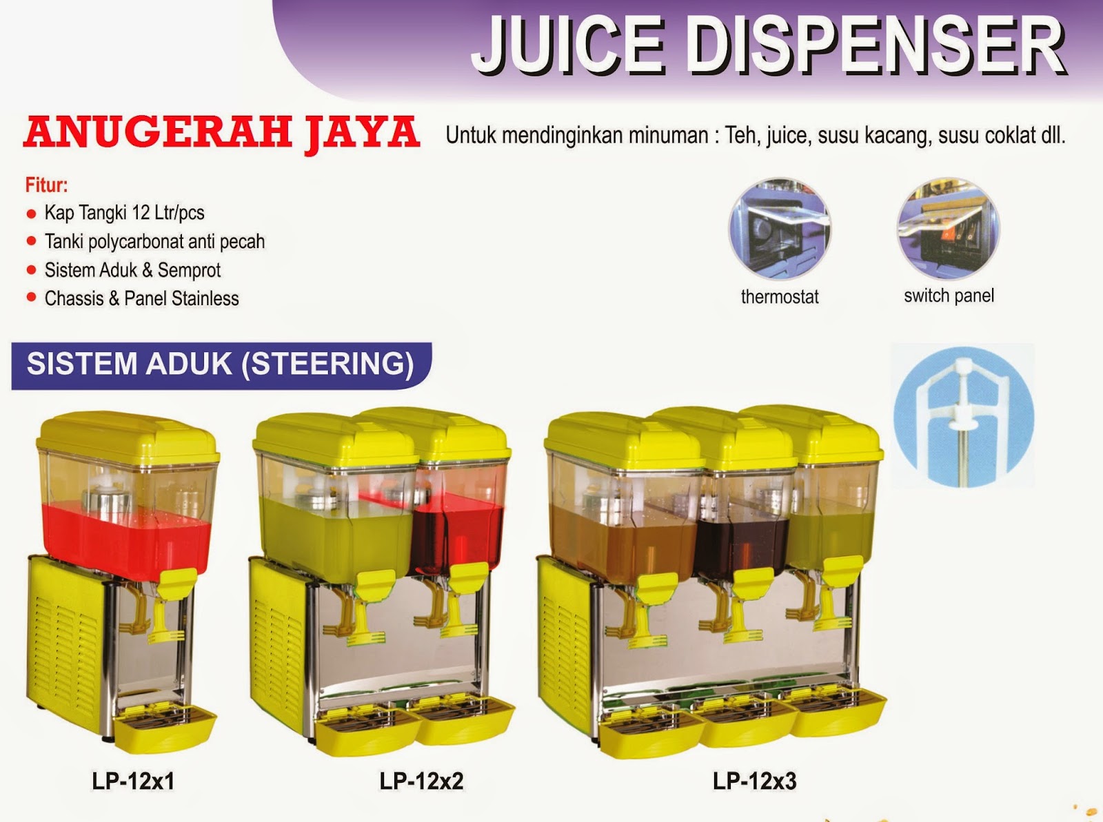 ANUGERAH JAYA MACHINERY JUICE DISPENSER (MESIN JUICE DISPENSER)