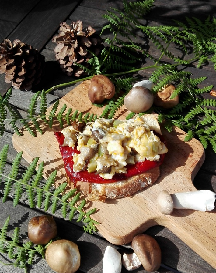 Revuelto setas con calabacín y pimiento ayudaadecorar.blogspot.com.es/