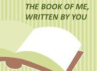 The Book of Me, Written by You Image - text as stated above a picture of an open book.