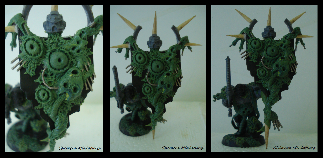Chimera Miniatures NURGLE STANDARD BEARER complete!