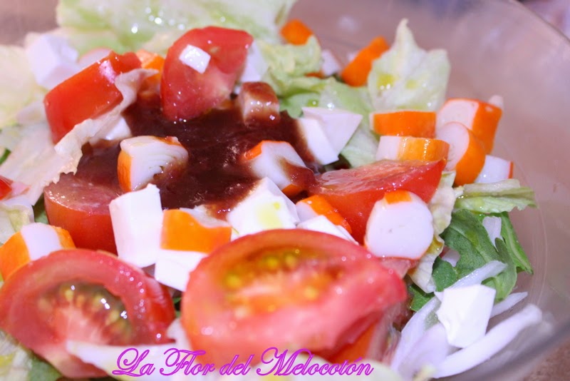 Ensalada con vinagreta de cerezas