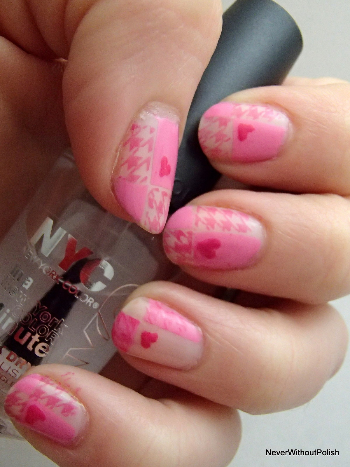 Never Without Polish: NOTW: Girly Pink Nail Art!