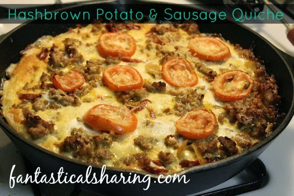 Fantastical Sharing of Recipes: Hashbrown Potato & Sausage Quiche