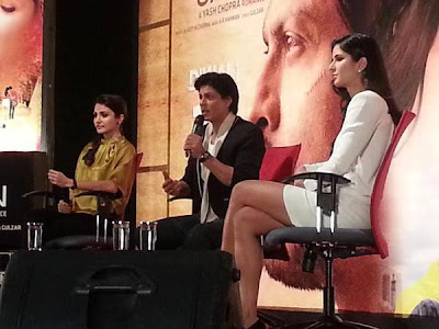 SRK, Katrina Kaif and Anushka at a press conference at YRF Studios!