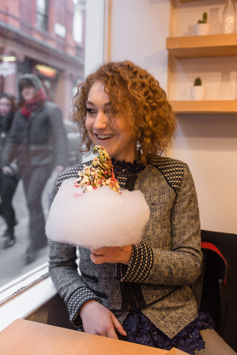 Milk Train Candy Floss Ice Cream in London Heroine in Heels