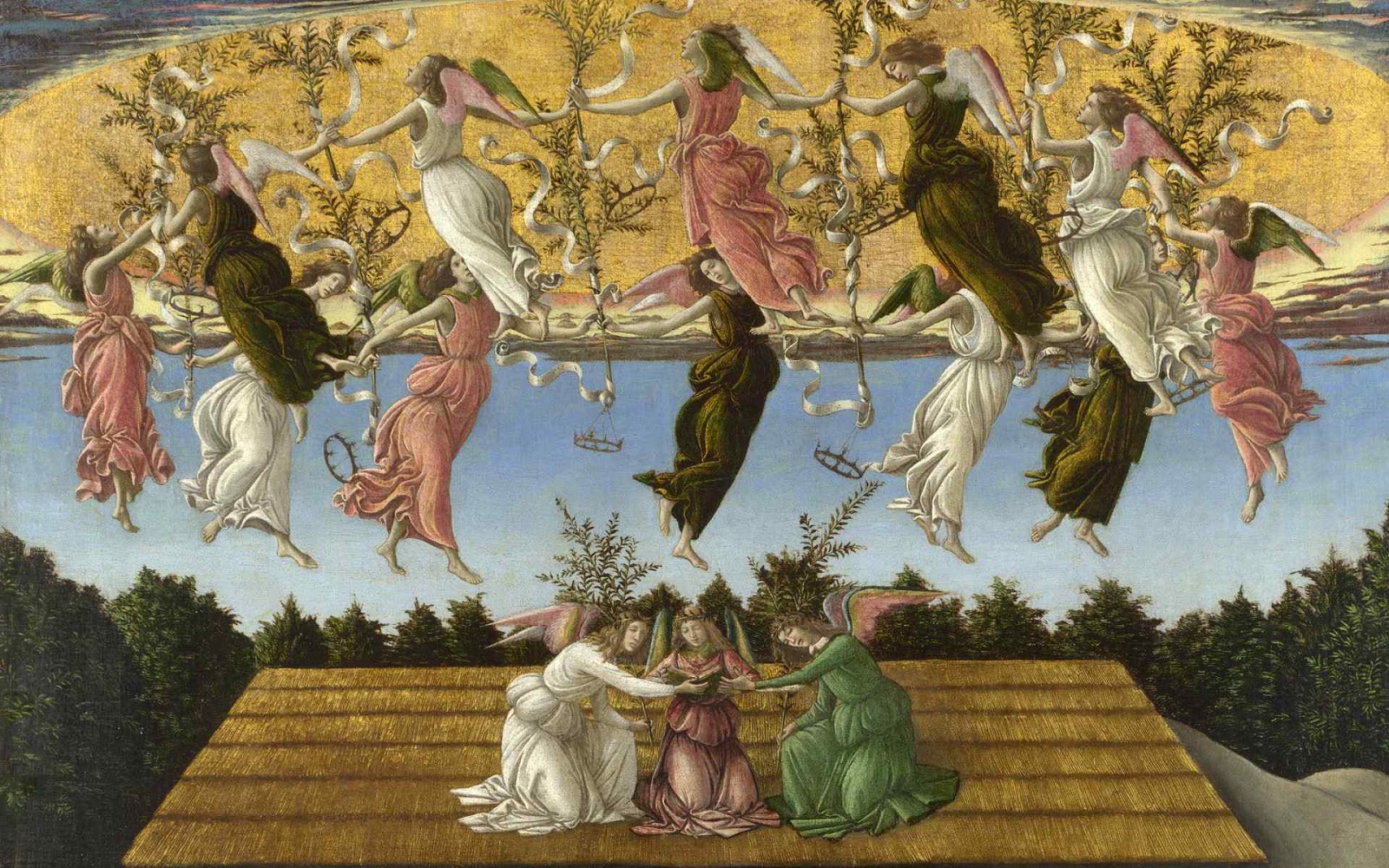 Mystic Nativity By Sandro Botticelli