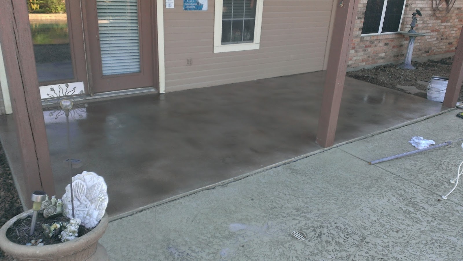 Epoxy Floor Coatings Stained concrete patio Prosper, Texas