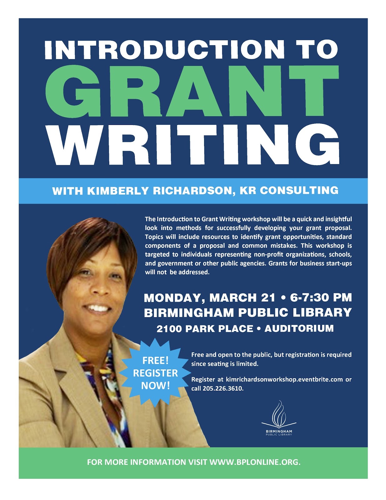 Free Introduction to Grant Writing to Be Held at Central