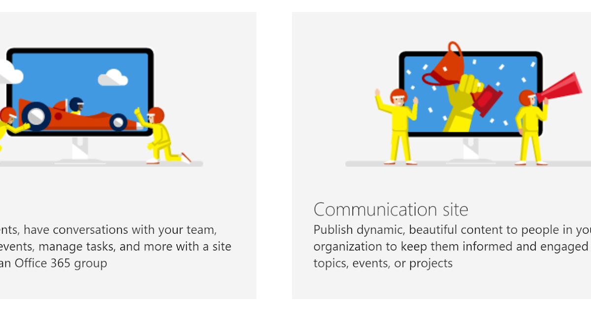 Differences between Communication Sites and Modern Team Sites Explore