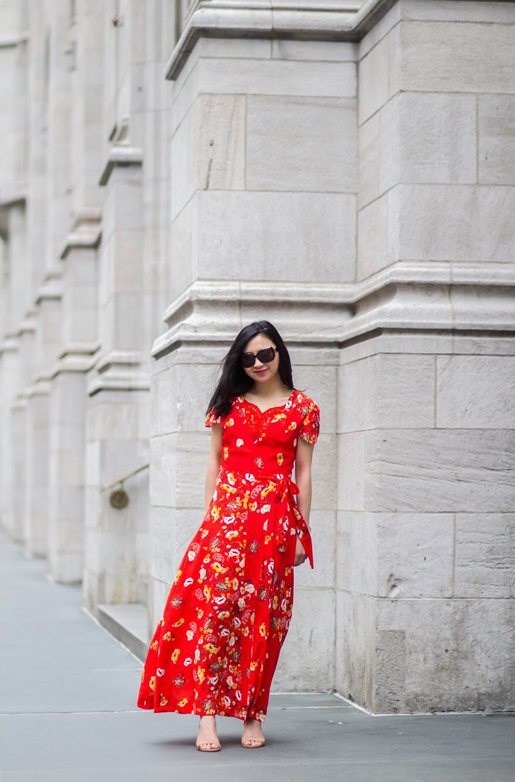 Floral Wrap Dress - Elle Blogs