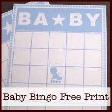 baby bingo printable