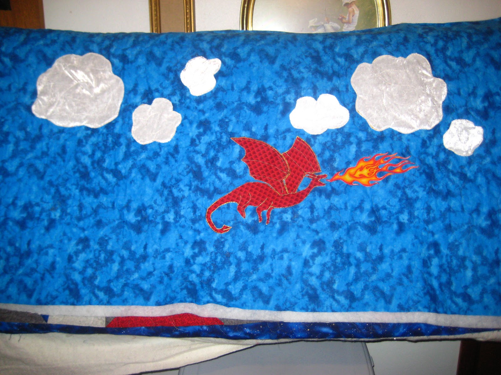 Pondering Cat: Top part of niece's quilt