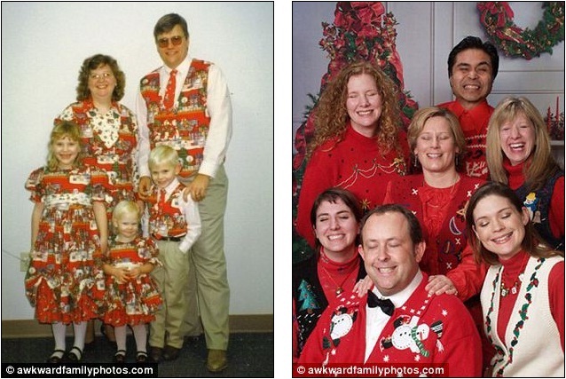 Awkward Christmas family photos (Part II): Feast on these outfits