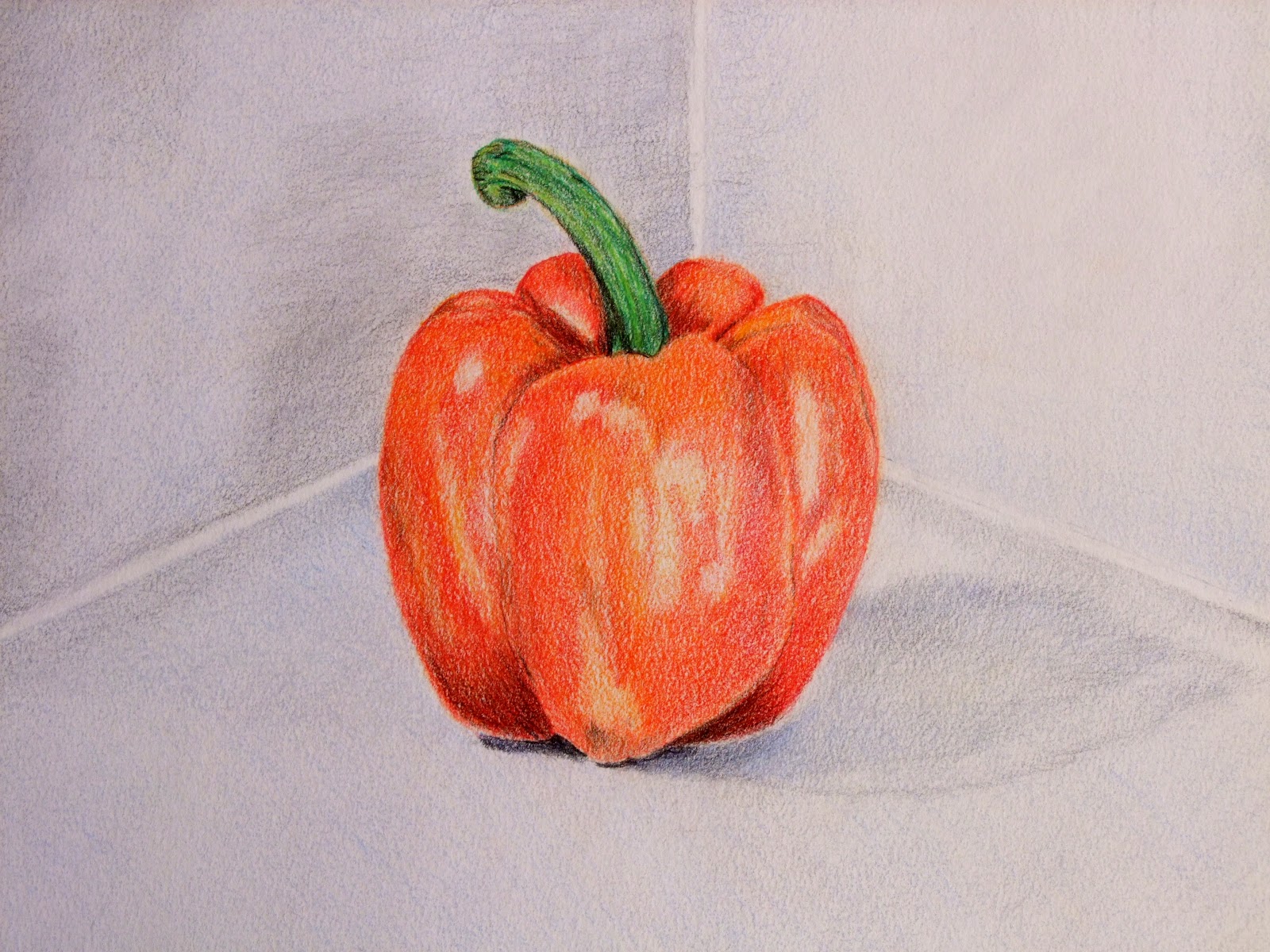 My Artbox: "The Perfect Pepper" 8x10.5 Colored Pencil Study on Canson