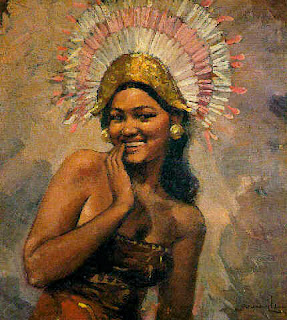 Lukisan "Balinese Beauty" karya Basuki Abdullah yang terjual di tempat pelelangan Christie's di Singapura pada tahun 1996.