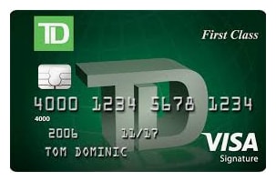 TD Bank First Class Visa Signature Credit Card Application