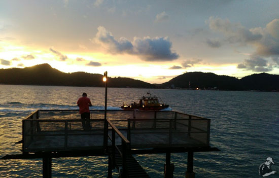 Sunset at Rockbund Fishing Chalet, Lumut, Perak, Malaysia