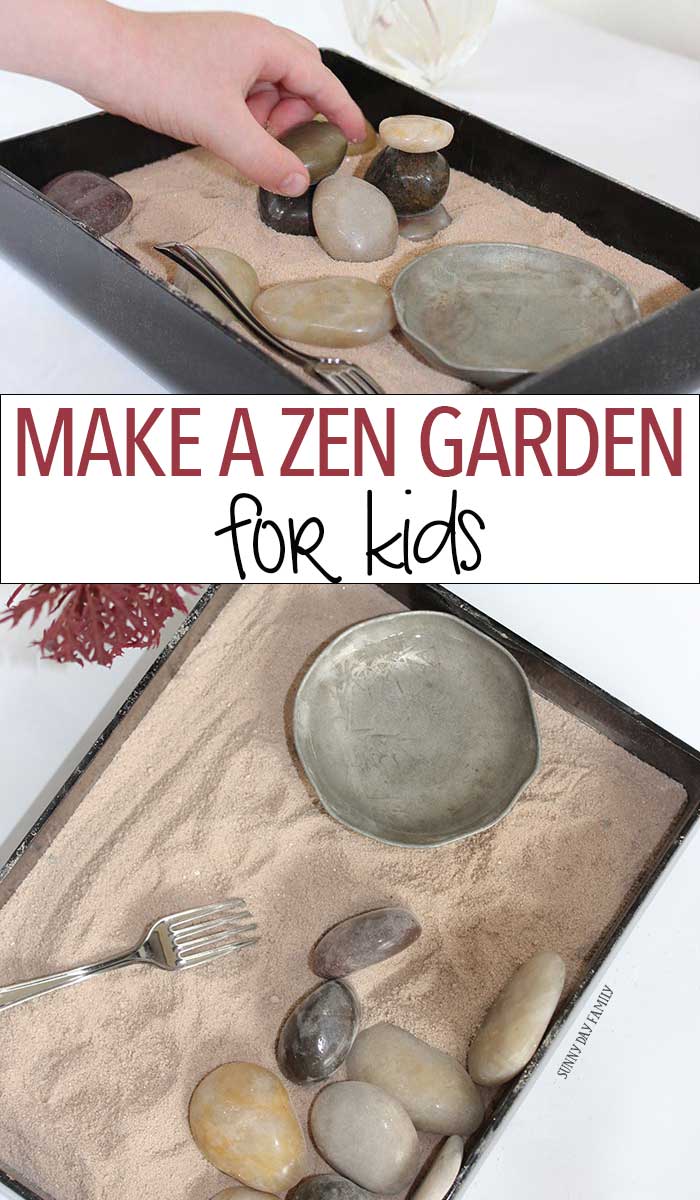 Make a Zen Garden for Kids Family Dinner Book Club Craft Sunny Day