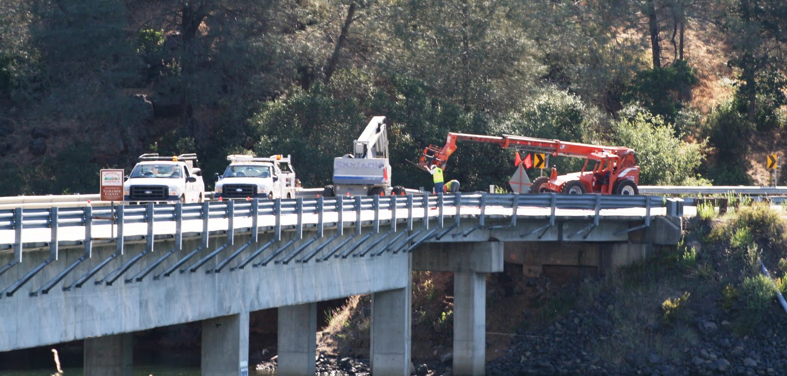 Copper Gazette Repairs to O'Byrnes Ferry Bridge Today