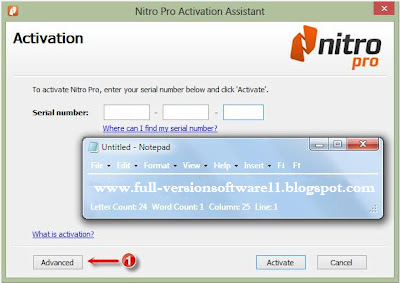 how to activate nitro pro 12 key