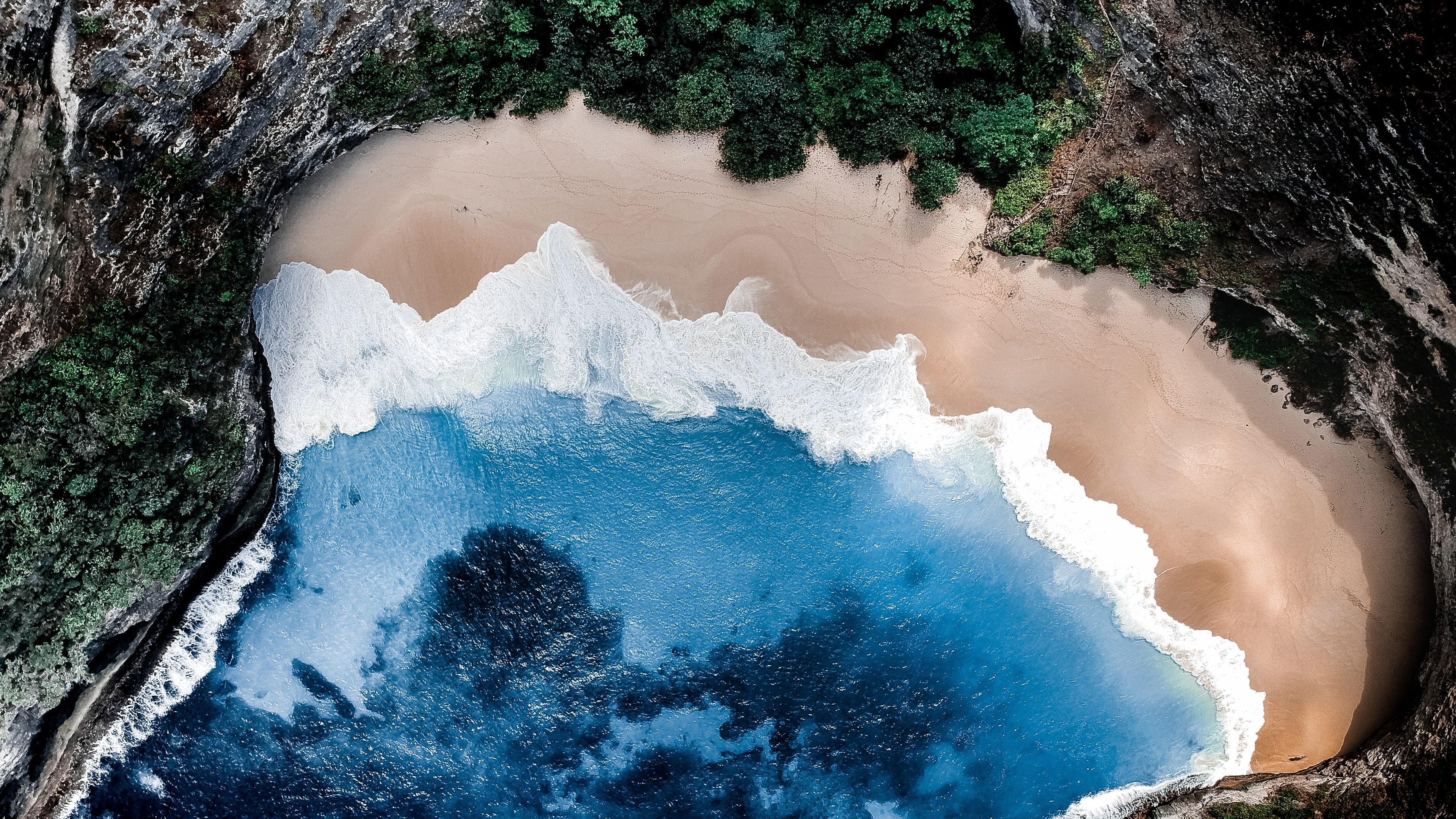 Beach, Aerial View, 4K, 3840x2160, #53 Wallpaper PC Desktop