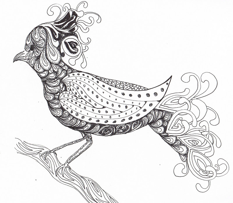 zentangle coloring pages of animals - photo #6