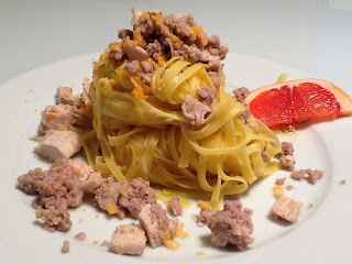 fettuccine di campofilone con ragù bianco agli agrumi